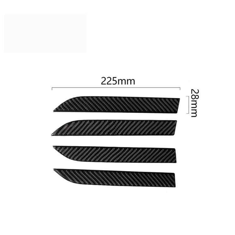 4 PCS Carbon Fiber Car Outer Door Handle Panel Decorative Sticker for Tesla Model X