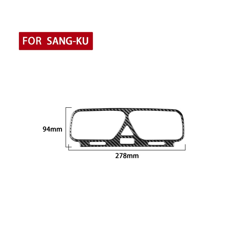 Carbon Fiber Car Central Control Air Outlet Frame Decorative Sticker for Volkswagen Scirocco 2009-2016,Left and Right Drive Universal, Central Control Air Outlet Frame