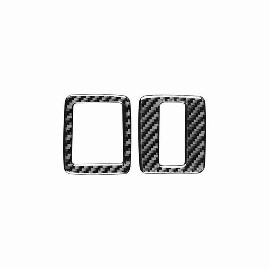 2 PCS / Set Carbon Fiber Car Window Buttons Decorative Sticker for Volkswagen Scirocco 2009-2016,Left and Right Drive Universal