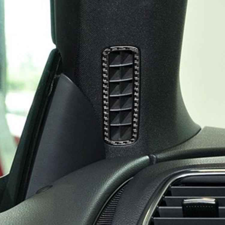 2 PCS / Set Carbon Fiber Car A-pillar Air Outlet Frame Decorative Sticker for Volkswagen Scirocco 2009-2016,Left and Right Drive Universal