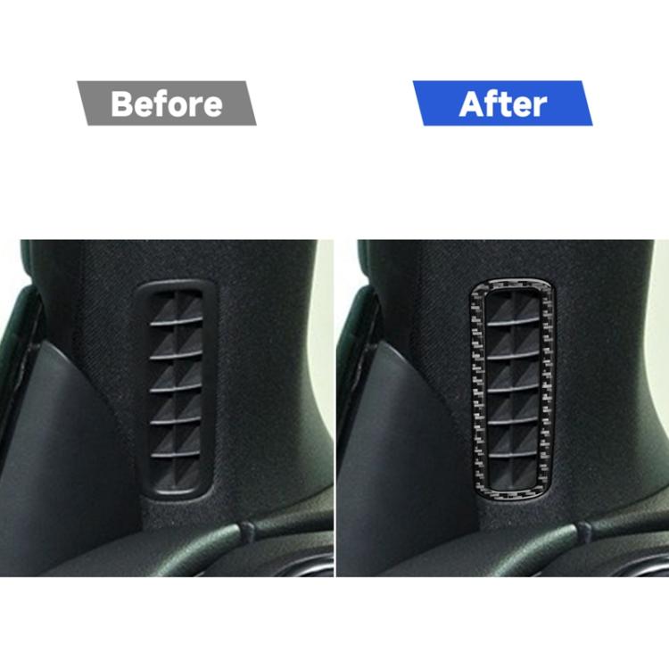 2 PCS / Set Carbon Fiber Car A-pillar Air Outlet Frame Decorative Sticker for Volkswagen Scirocco 2009-2016,Left and Right Drive Universal, A-pillar Air Outlet Frame