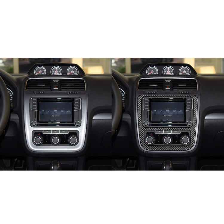 Carbon Fiber Car Central Control CD Air Conditioning Panel Decorative Sticker for Volkswagen Scirocco 2009-2016,Left and Right Drive Universal