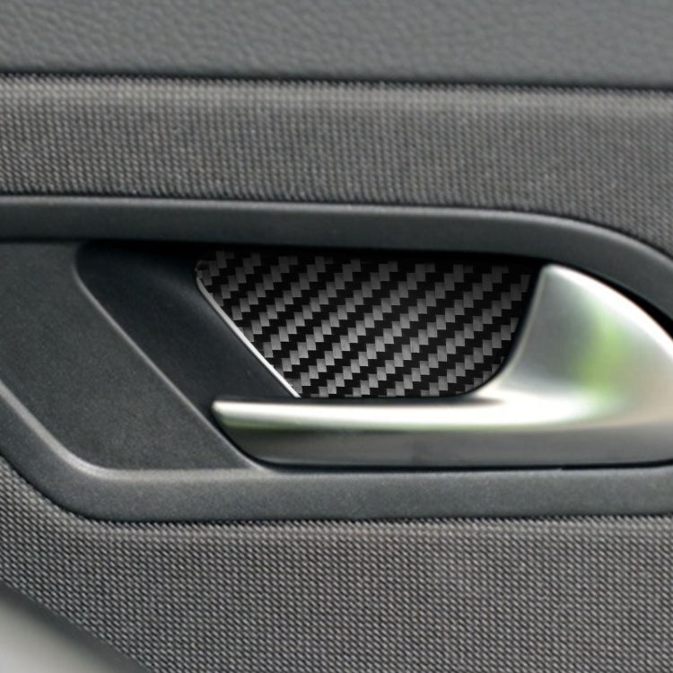 2 PCS / Set Carbon Fiber Car Inner Door Bowl Decorative Sticker for Volkswagen Scirocco 2009-2016,Left and Right Drive Universal