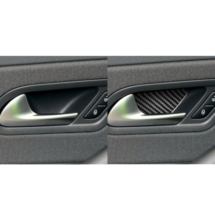2 PCS / Set Carbon Fiber Car Inner Door Bowl Decorative Sticker for Volkswagen Scirocco 2009-2016,Left and Right Drive Universal