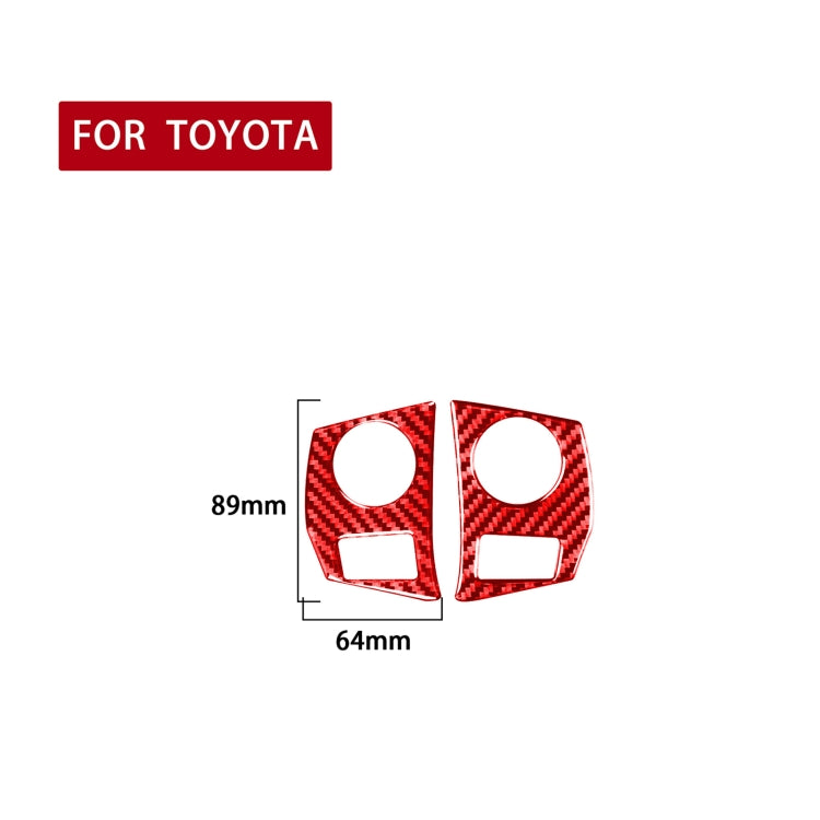 2 PCS / Set Carbon Fiber Car Steering Wheel Button Frame Decorative Sticker for Toyota Corolla 2014-2018,Left and Right Drive Universal, Steering Wheel Button Frame