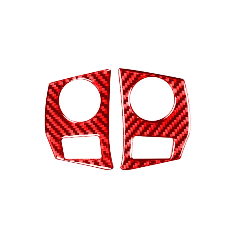 2 PCS / Set Carbon Fiber Car Steering Wheel Button Frame Decorative Sticker for Toyota Corolla 2014-2018,Left and Right Drive Universal, Steering Wheel Button Frame