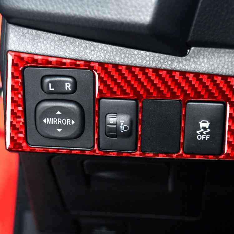 Carbon Fiber Car Headlight Switch Decorative Sticker for Toyota Corolla 2014-2018,Left Drive
