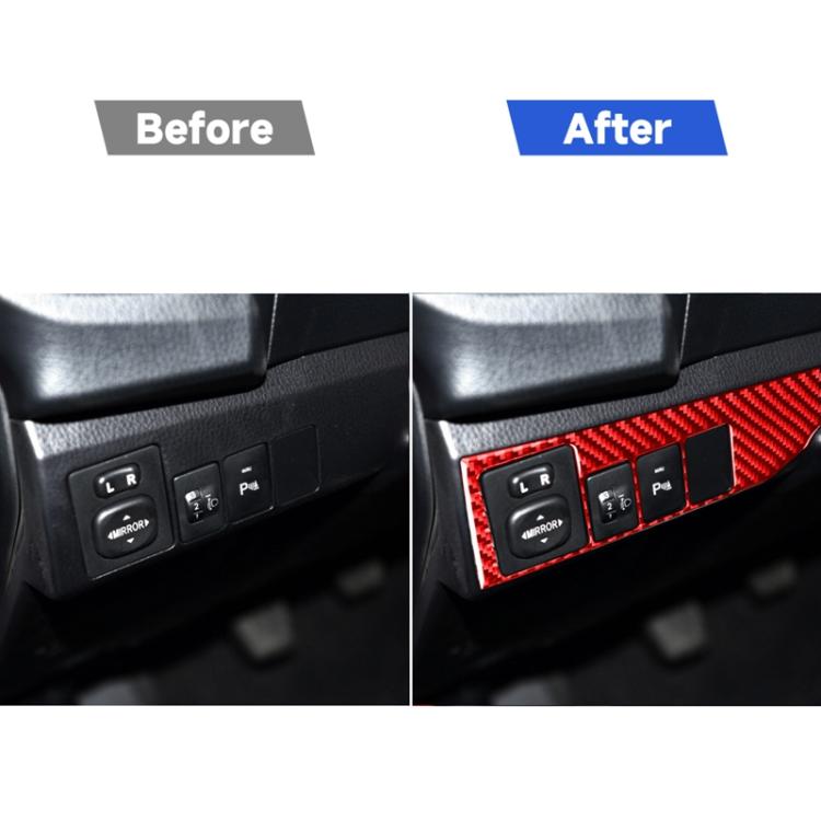 Carbon Fiber Car Headlight Switch Decorative Sticker for Toyota Corolla 2014-2018,Left Drive, Headlight Switch,Left Drive