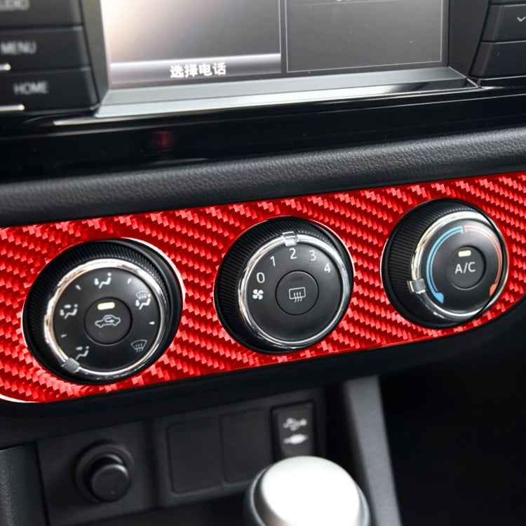Carbon Fiber Car Air Conditioner Switch Panel A Decorative Sticker for Toyota Corolla 2014-2018,Left Drive