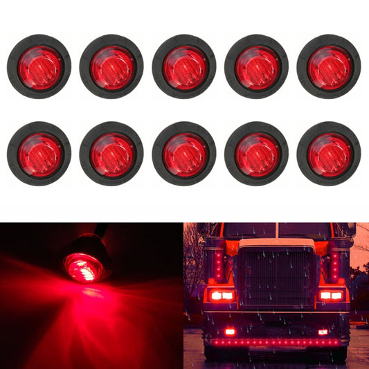 10 PCS MK-009 3/4 inch Car / Truck 3LEDs Side Marker Indicator Lights Bulb Lamp, MK-009(Red Light), MK-009(White Light), MK-009(Yellow Light), MK-009(Blue Light), MK-009(Green Light)