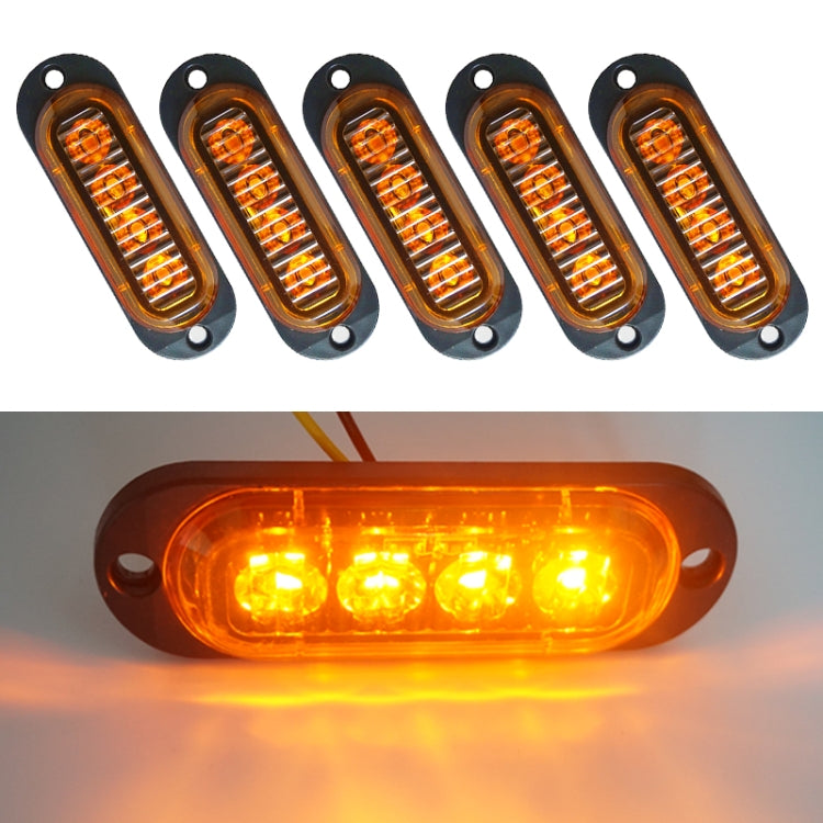 5 PCS MK-087 Car / Truck 4LEDs Side Marker Indicator Lights Bulb Lamp, MK-087(White Light), MK-087(Yellow Light), MK-087(Blue Light), MK-087(Green Light), MK-087(Red Light)