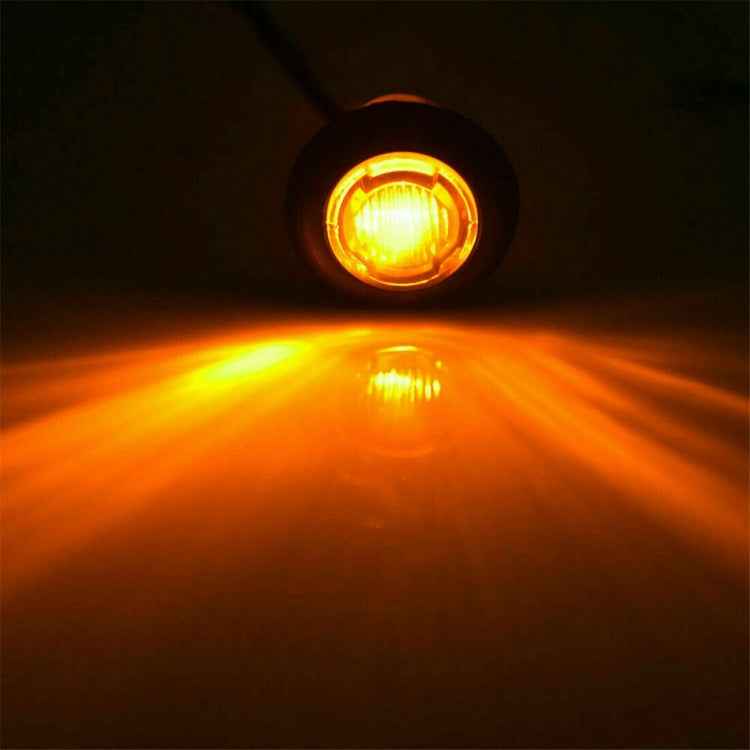 10 PCS MK-118 3/4 inch Metal Frame Car / Truck 3LEDs Side Marker Indicator Lights Bulb Lamp