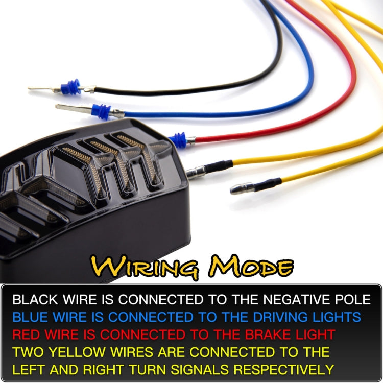 2 PCS KC670 Motorcycle Integrated Flashing Turn Signal Brake Tail Light for Honda MSX125 CBR650F CTX700, KC670