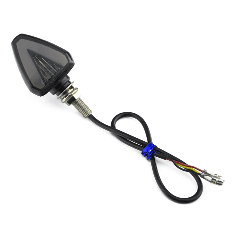 2 PCS KC018A Motorcycle Triangular V-shaped Two-color LED Brake Turn Signal Light, KC018A