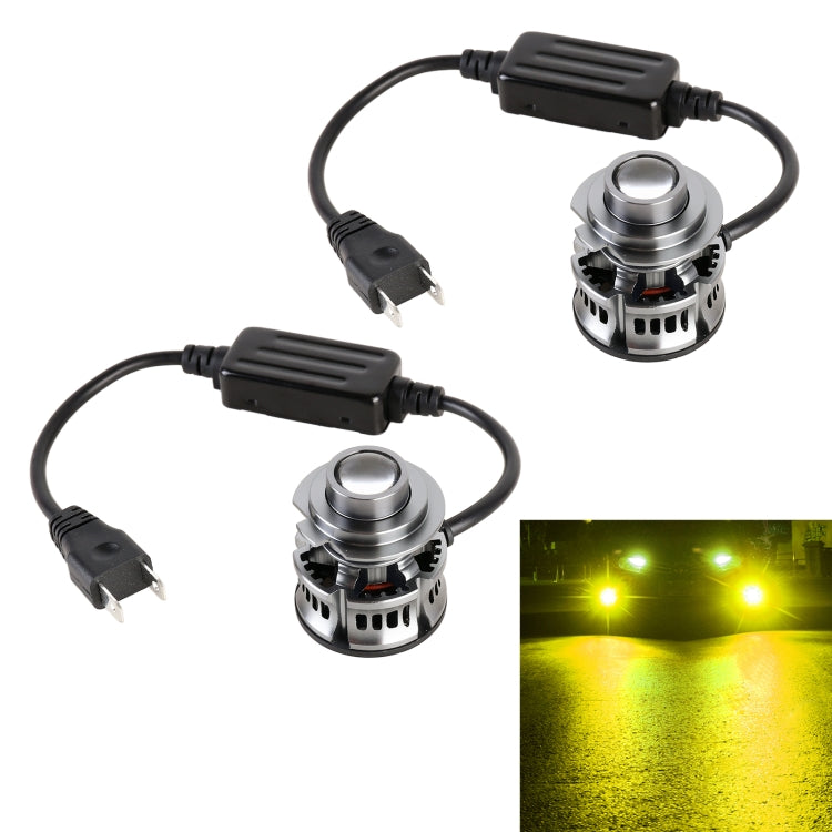 1 Pair H7 27W / DC12V Car Aluminum Alloy LED Headlight, H7 (White Light), H7 (Blue Light), H7 (Gold Light), H7 (Lime Green)