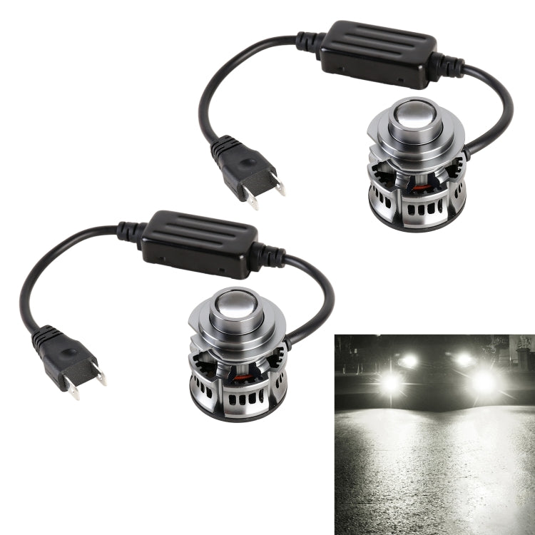 1 Pair H7 27W / DC12V Car Aluminum Alloy LED Headlight, H7 (White Light), H7 (Blue Light), H7 (Gold Light), H7 (Lime Green)