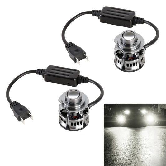 1 Pair H7 27W / DC12V Car Aluminum Alloy LED Headlight, H7 (White Light), H7 (Blue Light), H7 (Gold Light), H7 (Lime Green)