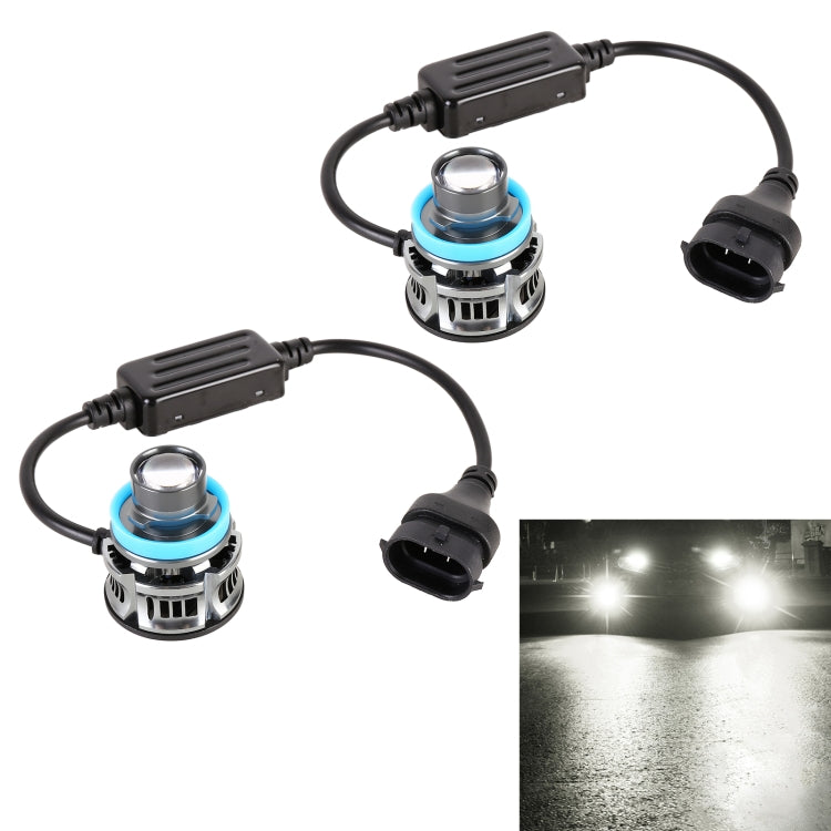 1 Pair H11 27W / DC12V Car Aluminum Alloy LED Headlight, H11 (Blue Light), H11 (Gold Light), H11 (Lime Green), H11 (White Light)