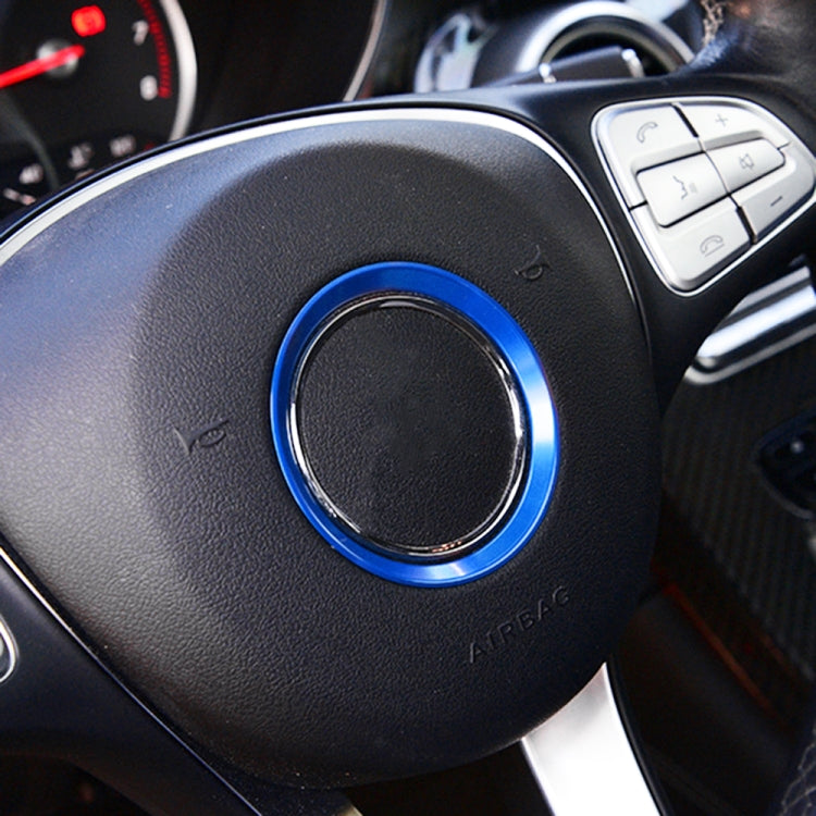 Car Steering Wheel Decorative Ring Cover for Mercedes-Benz,Inner Diameter: 5.6cm, 5.6cm (Blue), 5.6cm (Red), 5.6cm (Silver)