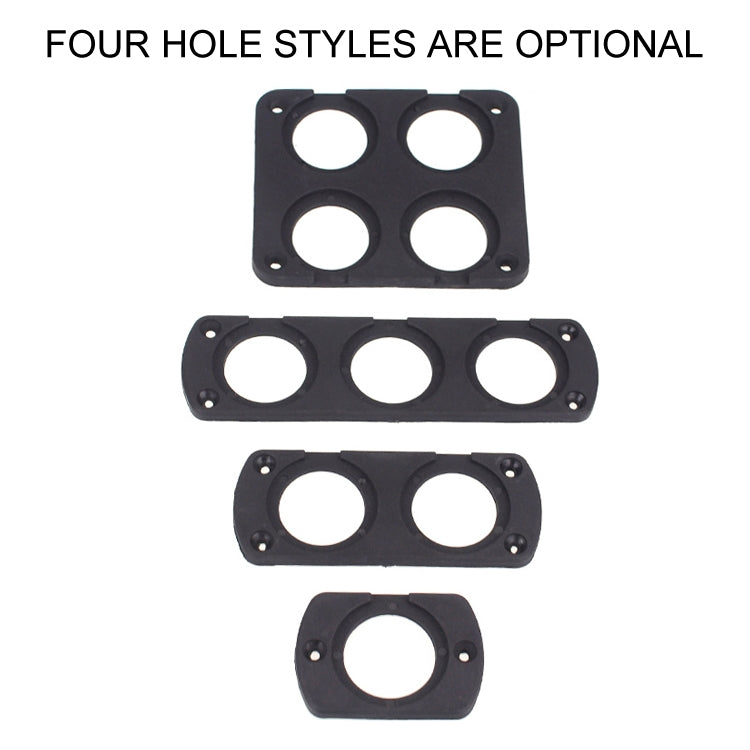 5 PCS 3-Hole Car Modified USB Charging Voltmeter Cigarette Lighter Panel