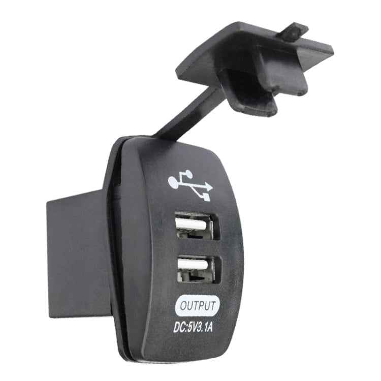 2 PCS Switch Type Dual USB 3.1A Car Charger 12-24V