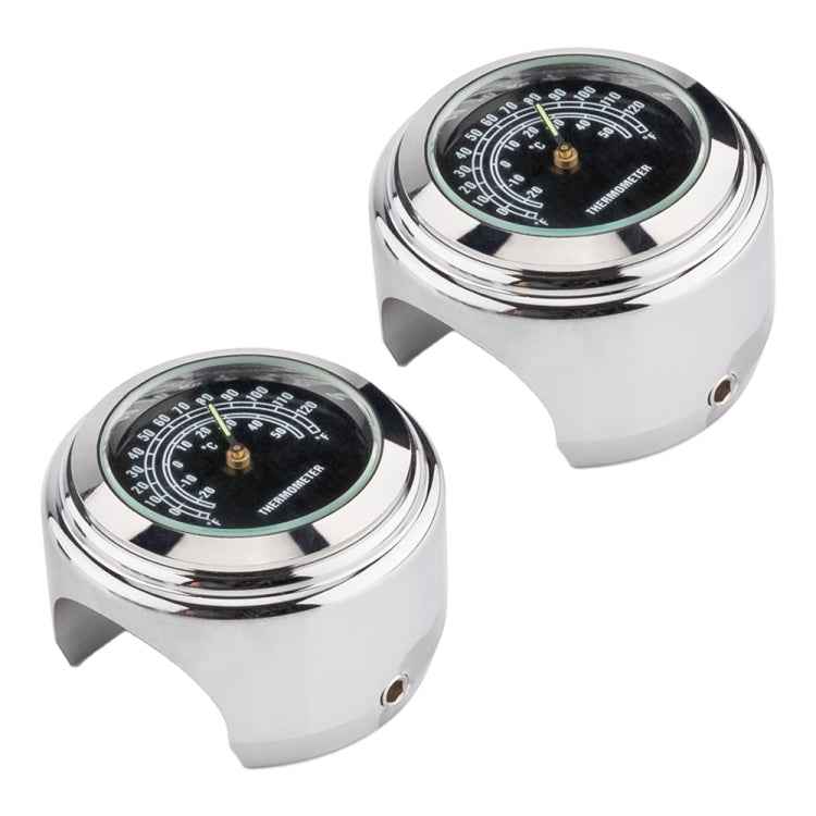 2 PCS Motorcycle 22-25mm Handlebar Thermometer