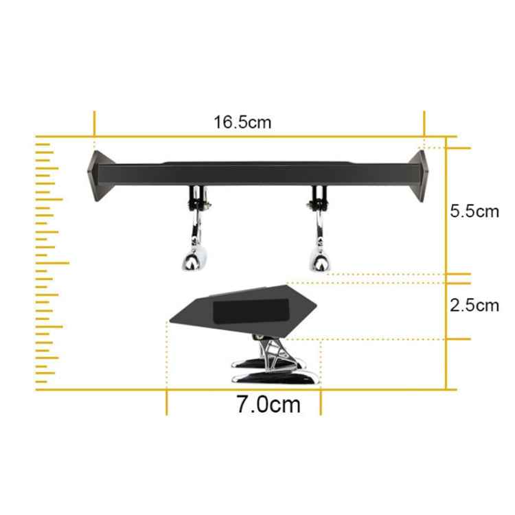 Car Mini Rear Wing with Light Solar Anti-collision Tail Light