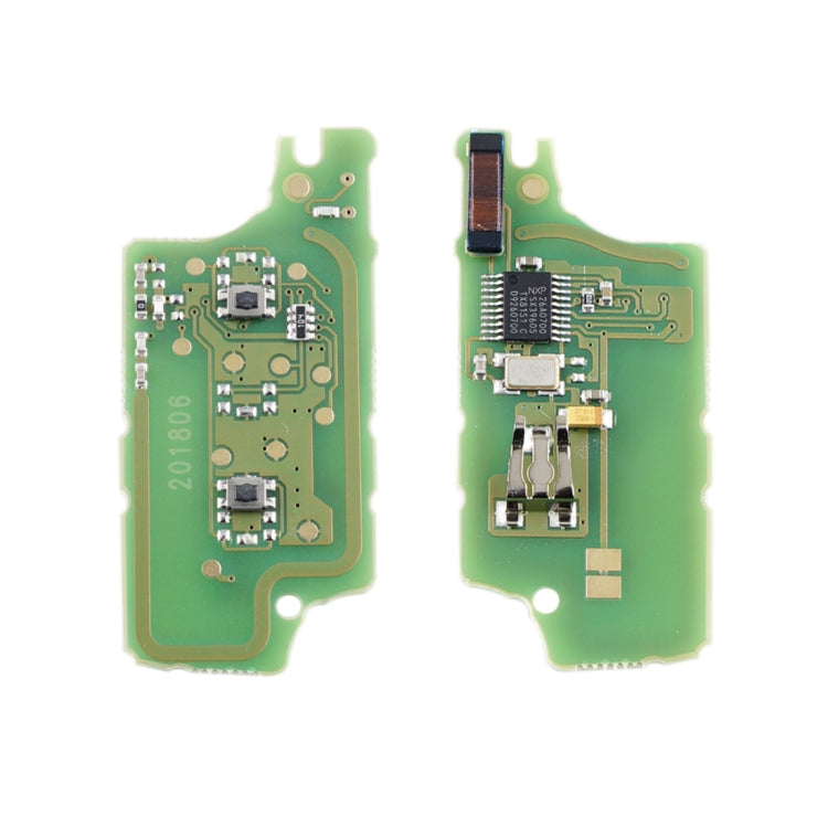 For PEUGEOT 2 Buttons Intelligent Remote Control Car Key with PCF7961 Integrated Chip & Battery & Holder & Slotted Key Blade & FSK Signal, Frequency: 433MHz