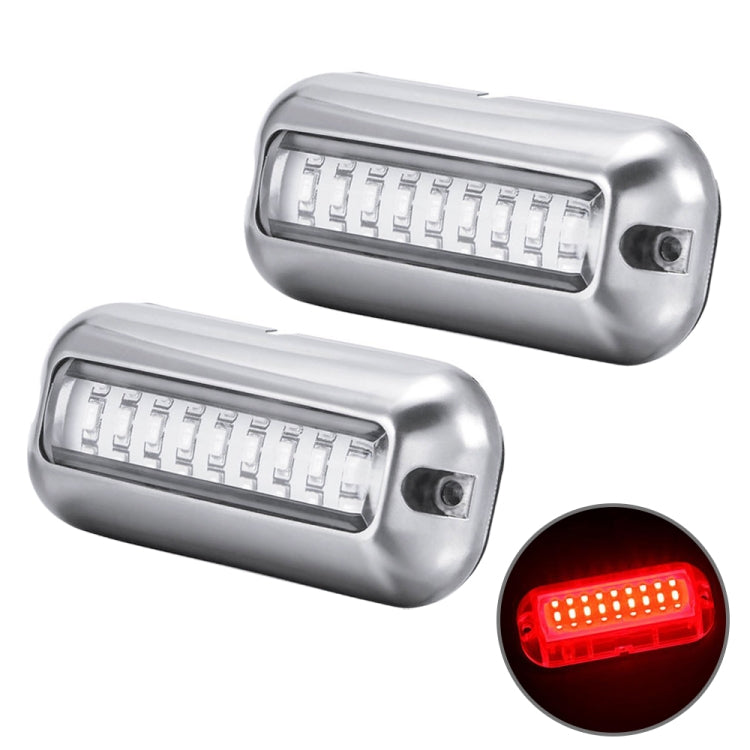 2 PCS MK-027 Ship / Yacht 10-30V 27LEDs Waterproof Stainless Steel Underwater Light, Underwater Light(Red Light), Underwater Light(White Light), Underwater Light(Green Light), Underwater Light(Blue Light)