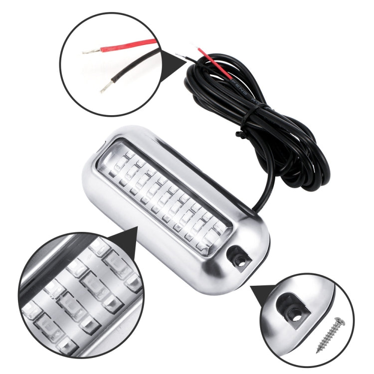 2 PCS MK-027 Ship / Yacht 10-30V 27LEDs Waterproof Stainless Steel Underwater Light, Underwater Light(Red Light), Underwater Light(White Light), Underwater Light(Green Light), Underwater Light(Blue Light)