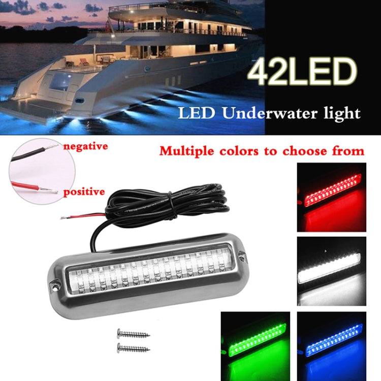 MK-042 Ship / Yacht 10-30V 42LEDs Waterproof Stainless Steel Underwater Light, Underwater Light (White Light), Underwater Light (Red Light), Underwater Light (Green Light), Underwater Light (Blue Light)