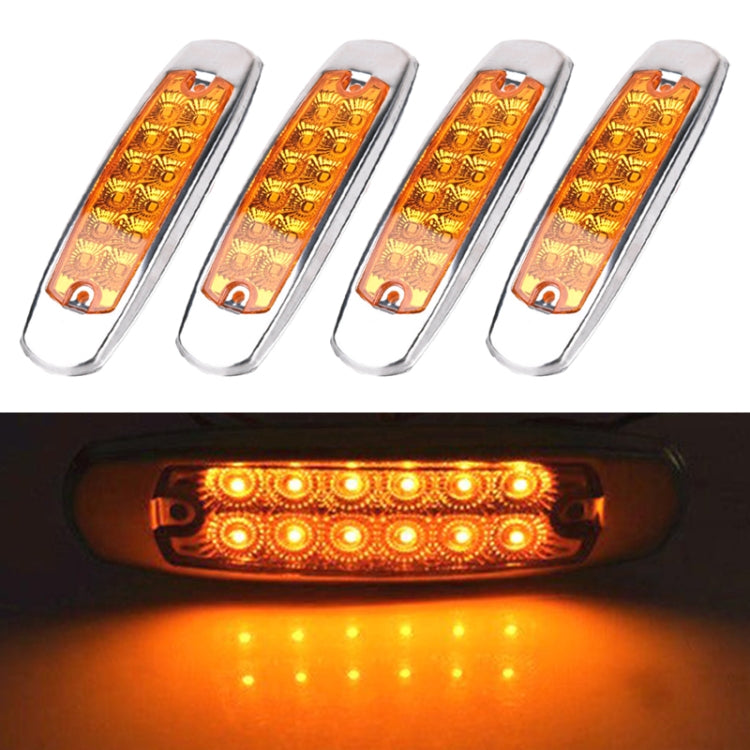 4 PCS MK-338 DC12-24V Truck 12LEDs Side Clearance Maker Light