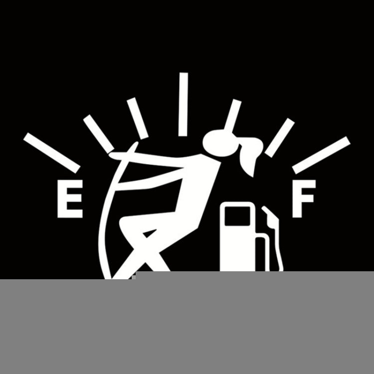 Female Pull Fuel Tank Pointer To Full Hellaflush Reflective Vinyl Car Sticker, Female (White), Female (Black), Female (Colour)