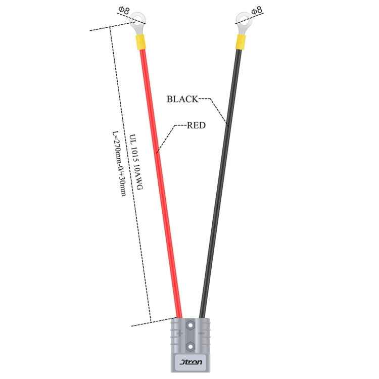 50A 600V Battery Charger Battery Quick Disconnect Plug Trailer Winch Plug with 1FT Cable (Turn O Connector)