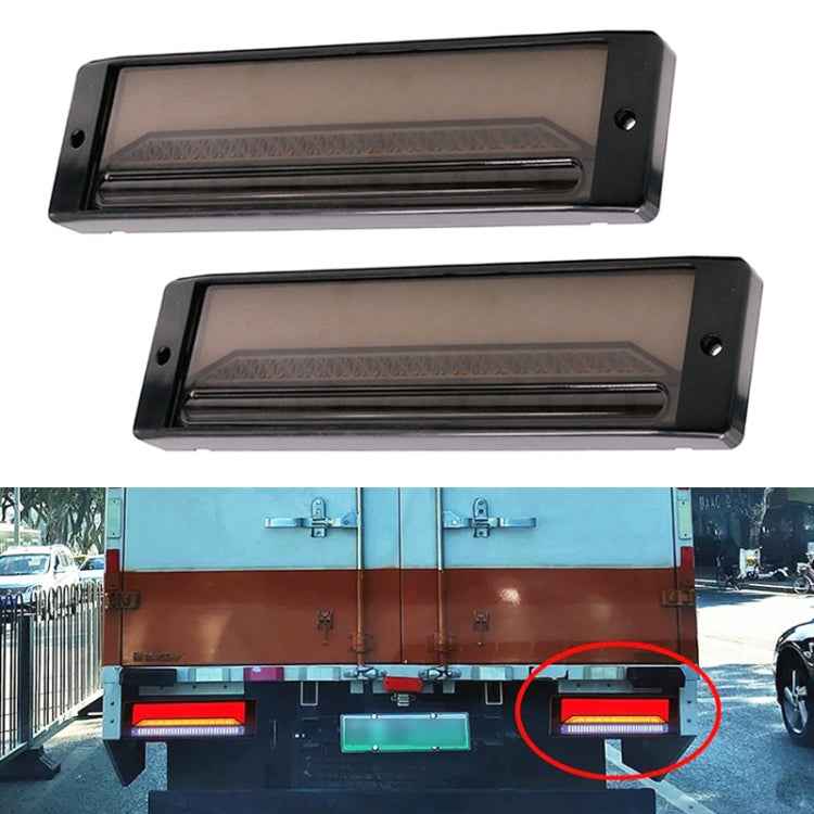 2 PCS Heavy-duty Truck Trailer 147LED Light Guide Three-color Brake Light