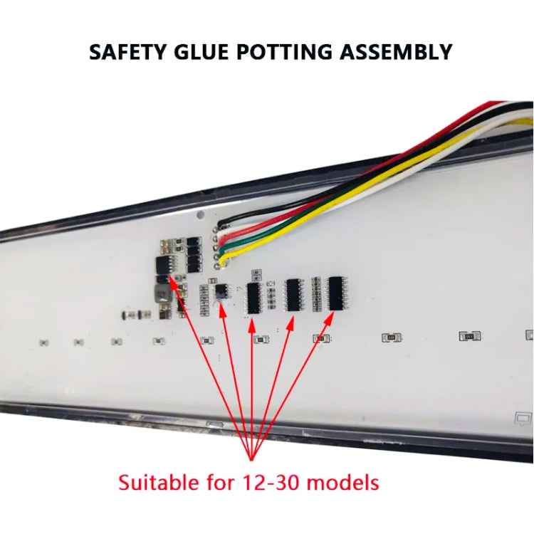 2 PCS Heavy-duty Truck Trailer 147LED Light Guide Three-color Brake Light