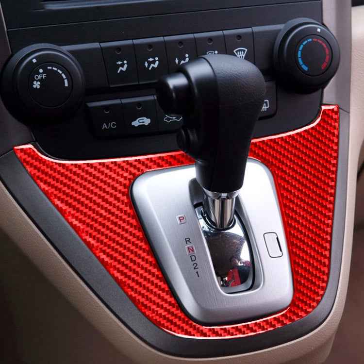 For Honda CRV 2007-2011 Carbon Fiber Car Gear Panel Frame Decorative Sticker,Left and Right Drive Universal
