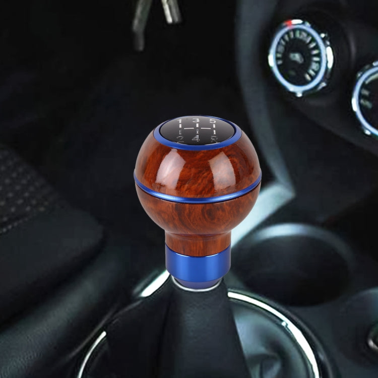Universal Car Wood Texture Metal Gear Shift Knob, Wood Texture (Blue), Wood Texture (Silver)