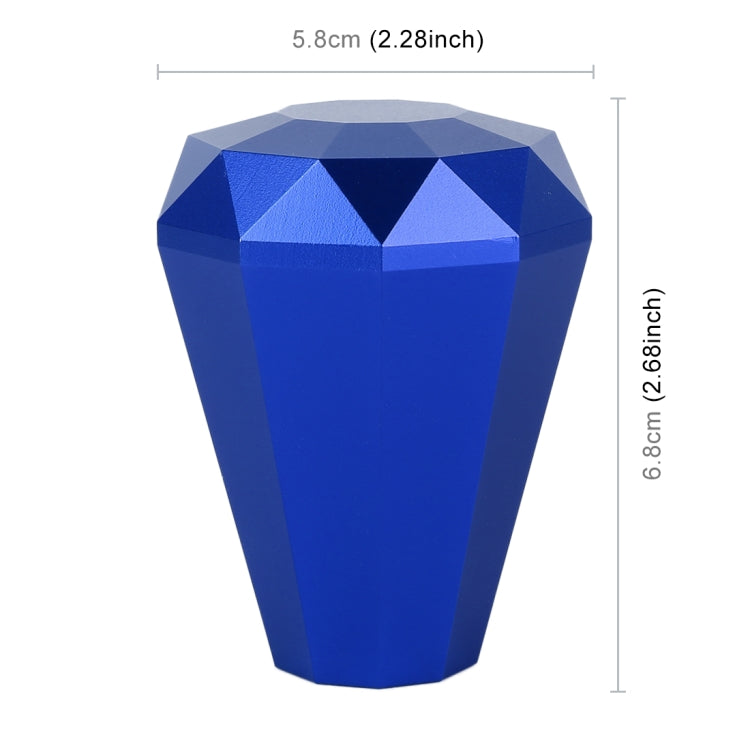 Universal Car Diamond Shape Metal Gear Shift Knob, Blue, Purple, Red, Silver, Black