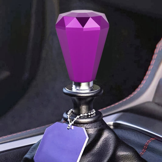 Universal Car Diamond Shape Metal Gear Shift Knob, Purple, Red, Silver, Black, Blue