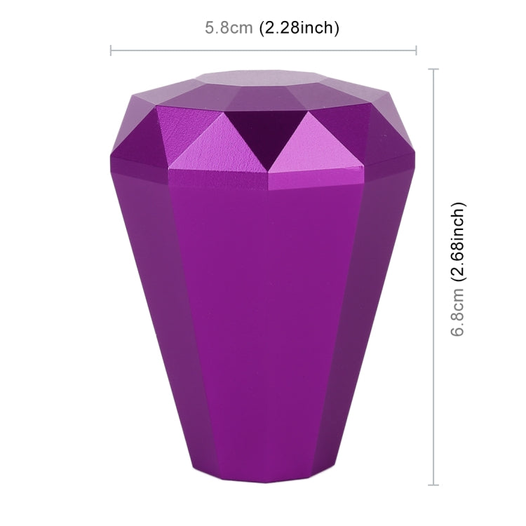Universal Car Diamond Shape Metal Gear Shift Knob, Purple, Red, Black, Blue