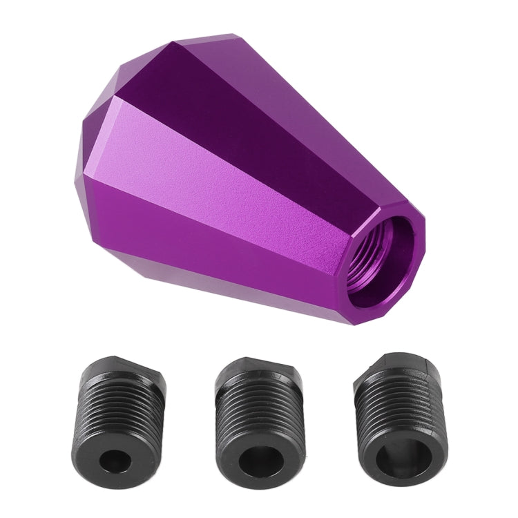 Universal Car Diamond Shape Metal Gear Shift Knob, Purple, Red, Silver, Black, Blue