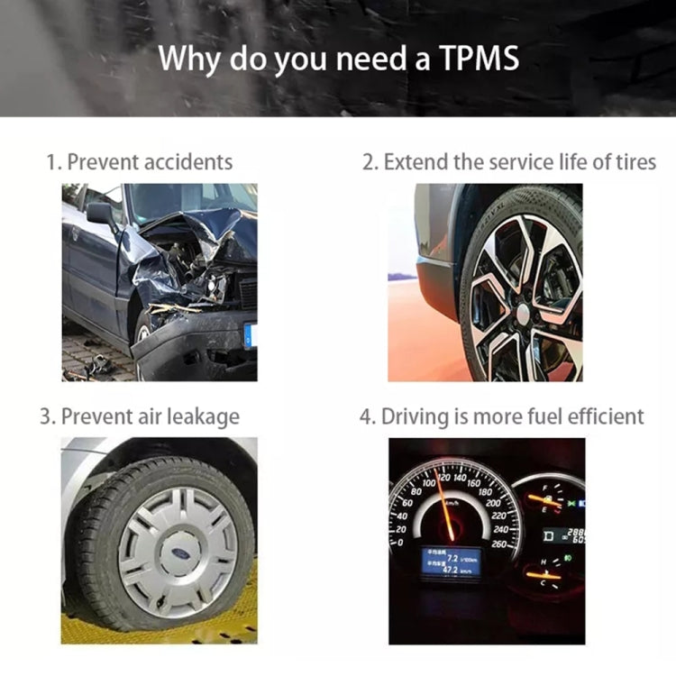 USB TPMS Tire Pressure Monitoring System Android with External Sensor for Car Radio DVD Player