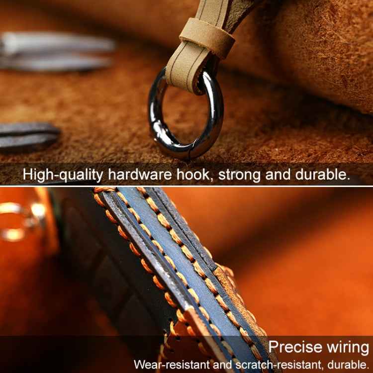 For Volkswagen Car Cowhide Leather Key Protective Cover Key Case, A Version