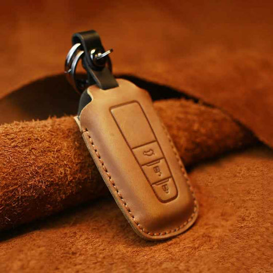 For Toyota Car Cowhide Leather Key Protective Cover Key Case, Three Keys Version, For Toyota, Three Keys Version