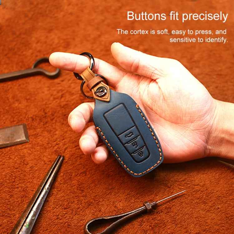 For Toyota Car Cowhide Leather Key Protective Cover Key Case, Three Keys Version, For Toyota, Three Keys Version