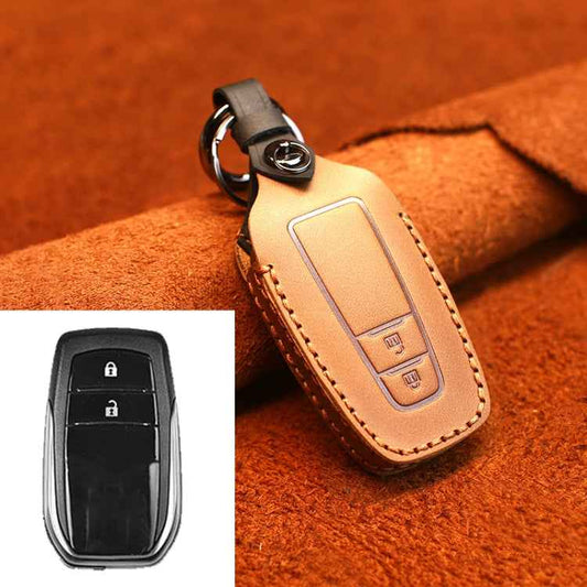 For Toyota Car Cowhide Leather Key Protective Cover Key Case, Two Keys Version, For Toyota,Two Keys Version, For Toyota, Two Keys Version