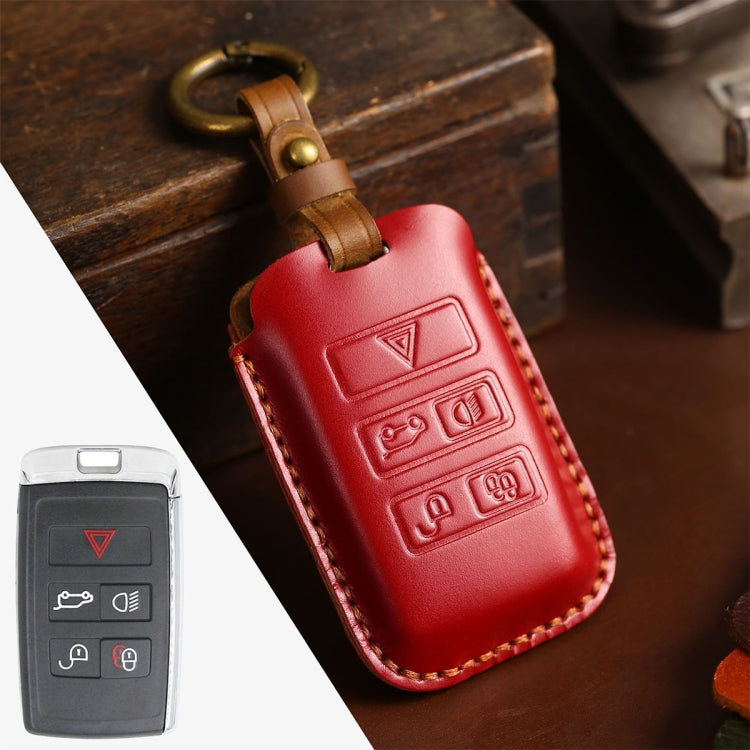 For Land Rover Car Cowhide Leather Key Protective Cover Key Case