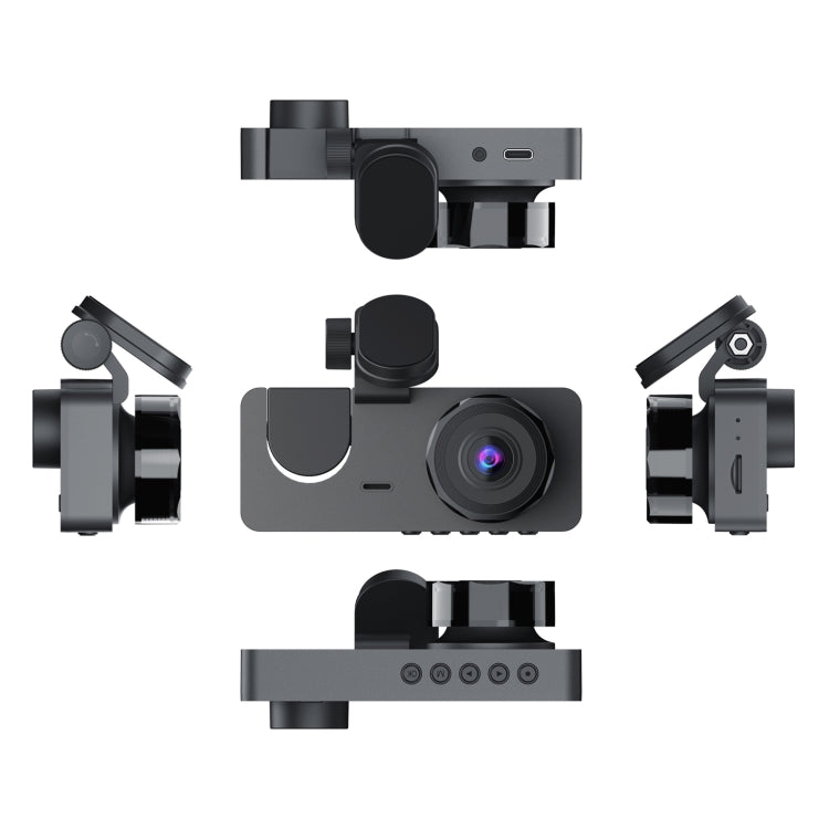 A2 Triple Lens Car Dash Camera Driving Recorder, A2 (Black)