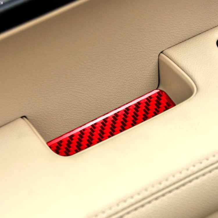4 PCS Set for Honda CRV 2007-2011 Carbon Fiber Car Inner Armrest Gasket Decorative Sticker,Left and Right Drive Universal